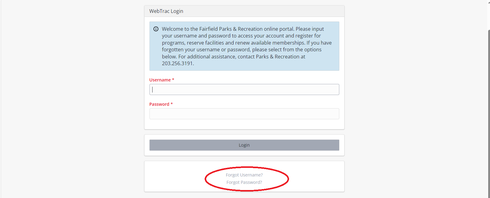 Step 1, Forgot Password